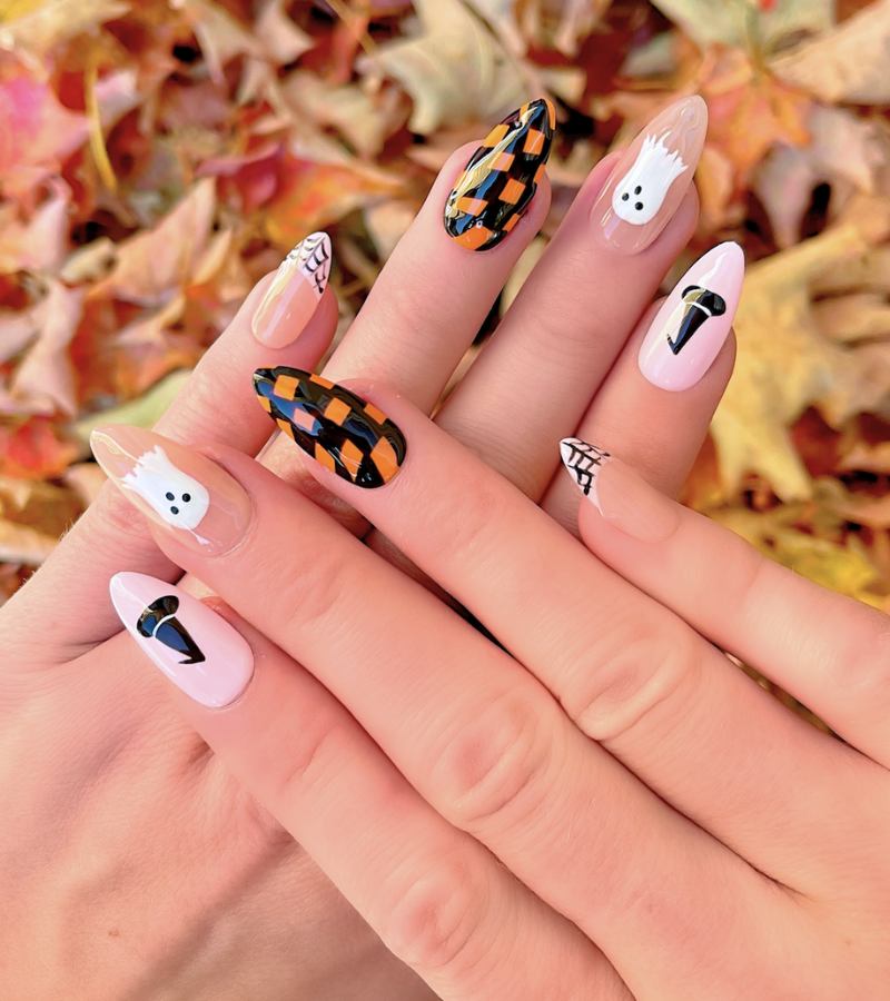 Witch, Please: 24pc Long Almond Hand-Painted Press-On Nails